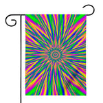 Vibrant Psychedelic Optical Illusion House Flag