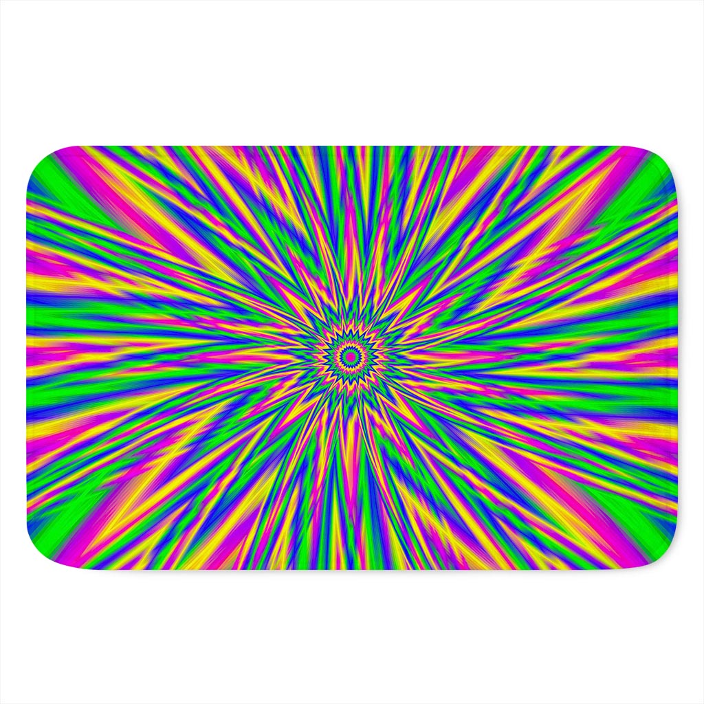 Vibrant Psychedelic Optical Illusion Indoor Door Mat