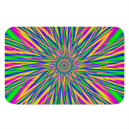 Vibrant Psychedelic Optical Illusion Indoor Door Mat