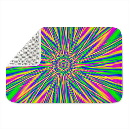 Vibrant Psychedelic Optical Illusion Indoor Door Mat
