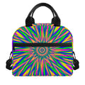 Vibrant Psychedelic Optical Illusion Insulated Lunch Bag