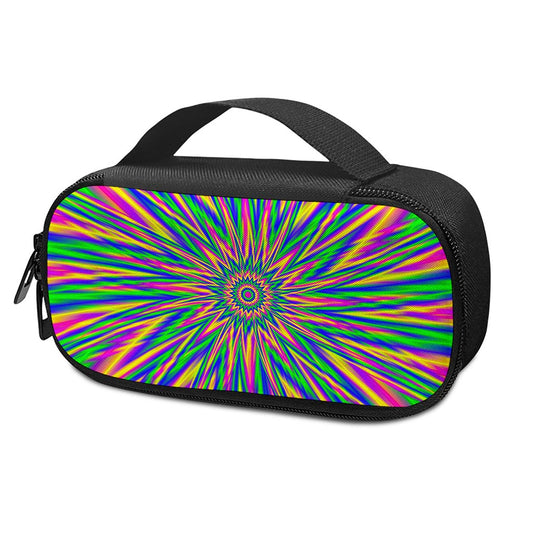 Vibrant Psychedelic Optical Illusion Insulin Cooler Travel Case