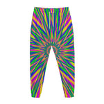 Vibrant Psychedelic Optical Illusion Jogger Pants