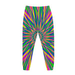Vibrant Psychedelic Optical Illusion Jogger Pants