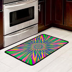 Vibrant Psychedelic Optical Illusion Kitchen Mat