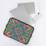 Vibrant Psychedelic Optical Illusion Laptop Sleeve