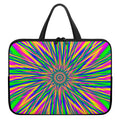 Vibrant Psychedelic Optical Illusion Laptop Sleeve With Handle
