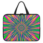 Vibrant Psychedelic Optical Illusion Laptop Sleeve With Handle