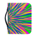 Vibrant Psychedelic Optical Illusion Leather Bible Cover
