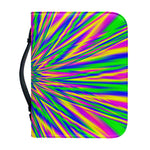 Vibrant Psychedelic Optical Illusion Leather Bible Cover