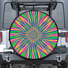 Vibrant Psychedelic Optical Illusion Leather Spare Tire Cover