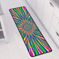 Vibrant Psychedelic Optical Illusion Long Kitchen Mat