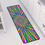 Vibrant Psychedelic Optical Illusion Long Kitchen Mat