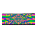 Vibrant Psychedelic Optical Illusion Long Kitchen Mat