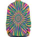 Vibrant Psychedelic Optical Illusion Long Sleeve Baseball Jersey