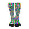 Vibrant Psychedelic Optical Illusion Long Socks