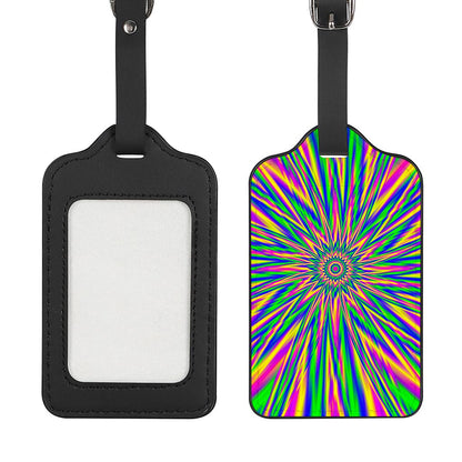 Vibrant Psychedelic Optical Illusion Luggage Tag