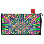 Vibrant Psychedelic Optical Illusion Mailbox Cover