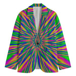 Vibrant Psychedelic Optical Illusion Men's Blazer