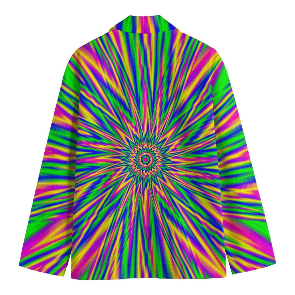 Vibrant Psychedelic Optical Illusion Men's Blazer
