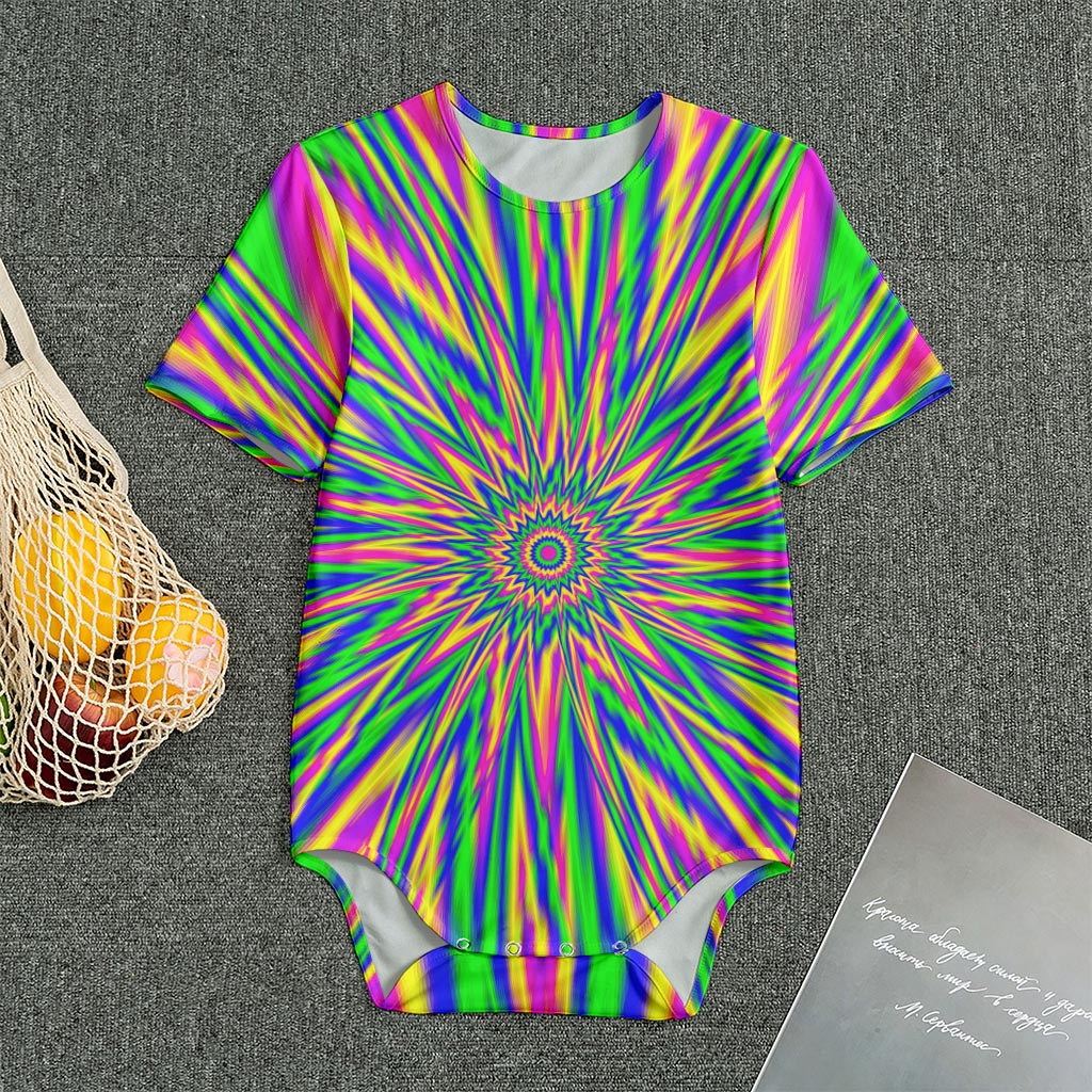Vibrant Psychedelic Optical Illusion Men's Bodysuit