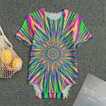 Vibrant Psychedelic Optical Illusion Men's Bodysuit
