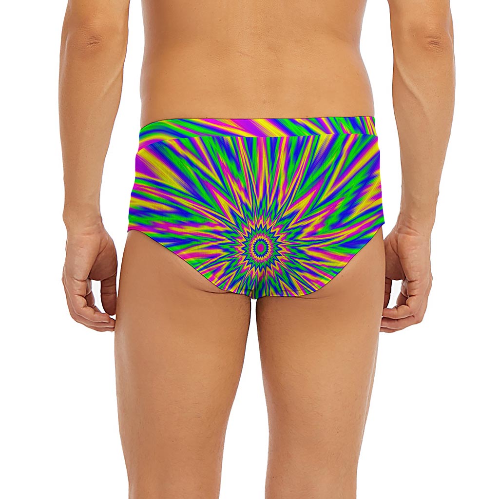 Vibrant Psychedelic Optical Illusion Men's Briefs