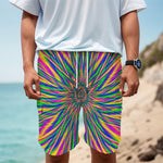 Vibrant Psychedelic Optical Illusion Men's Cargo Shorts