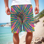 Vibrant Psychedelic Optical Illusion Men's Cargo Shorts