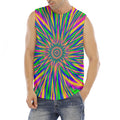 Vibrant Psychedelic Optical Illusion Men's Fitness Tank Top