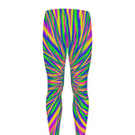 Vibrant Psychedelic Optical Illusion Men's leggings