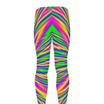 Vibrant Psychedelic Optical Illusion Men's leggings