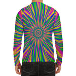 Vibrant Psychedelic Optical Illusion Men's Long Sleeve Rash Guard