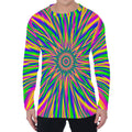 Vibrant Psychedelic Optical Illusion Men's Long Sleeve T-Shirt