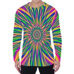 Vibrant Psychedelic Optical Illusion Men's Long Sleeve T-Shirt