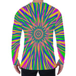 Vibrant Psychedelic Optical Illusion Men's Long Sleeve T-Shirt