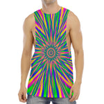 Vibrant Psychedelic Optical Illusion Men's Muscle Tank Top