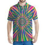 Vibrant Psychedelic Optical Illusion Men's Polo Shirt