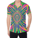 Vibrant Psychedelic Optical Illusion Men's Shirt