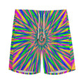 Vibrant Psychedelic Optical Illusion Men's Athletic Shorts