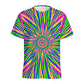 Vibrant Psychedelic Optical Illusion Men's Athletic T-Shirt