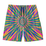 Vibrant Psychedelic Optical Illusion Men's Swim Trunks