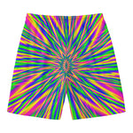 Vibrant Psychedelic Optical Illusion Men's Swim Trunks