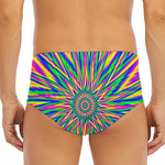 Vibrant Psychedelic Optical Illusion Men's Triangle Swim Briefs