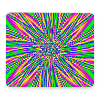 Vibrant Psychedelic Optical Illusion Mouse Pad
