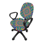Vibrant Psychedelic Optical Illusion Office Chair Cover