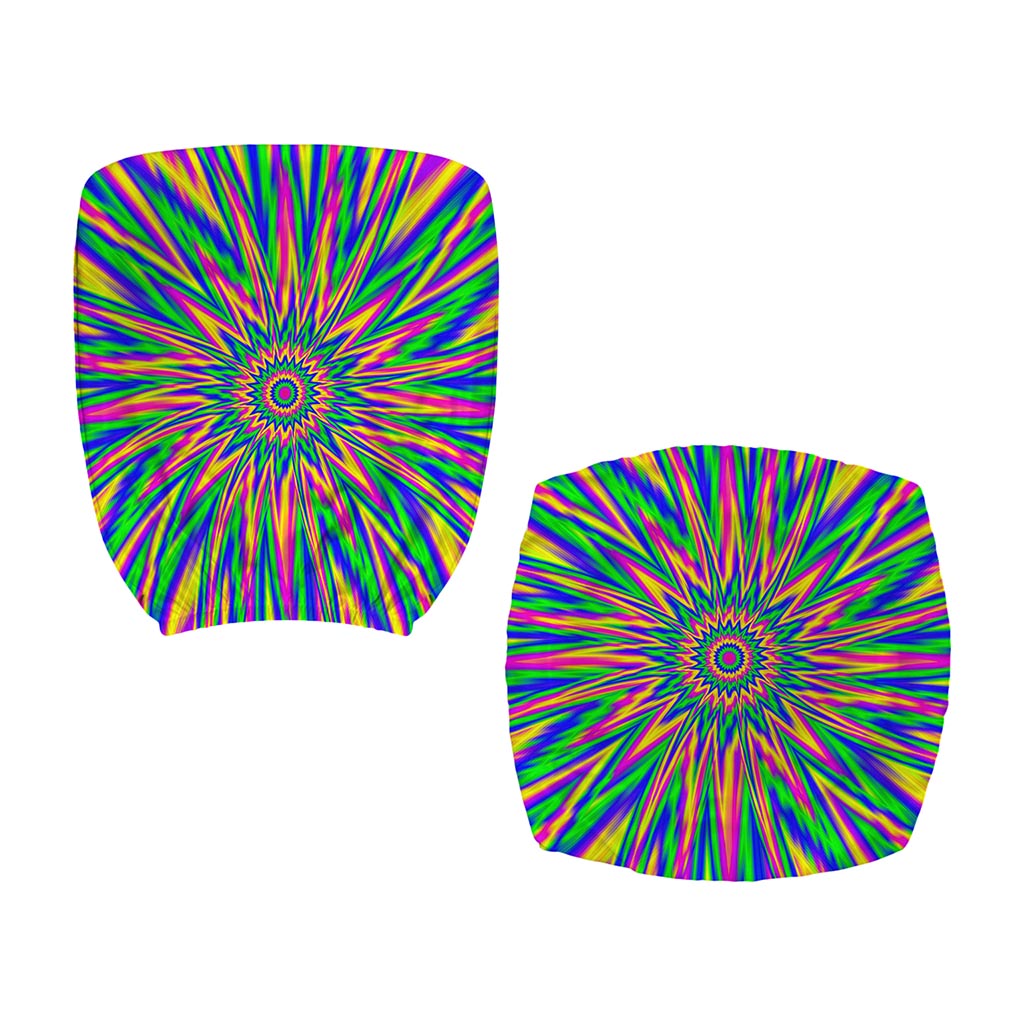 Vibrant Psychedelic Optical Illusion Office Chair Cover
