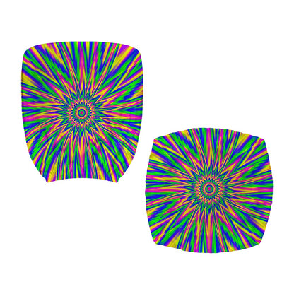Vibrant Psychedelic Optical Illusion Office Chair Cover