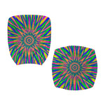 Vibrant Psychedelic Optical Illusion Office Chair Cover