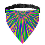 Vibrant Psychedelic Optical Illusion Over The Collar Dog Bandana